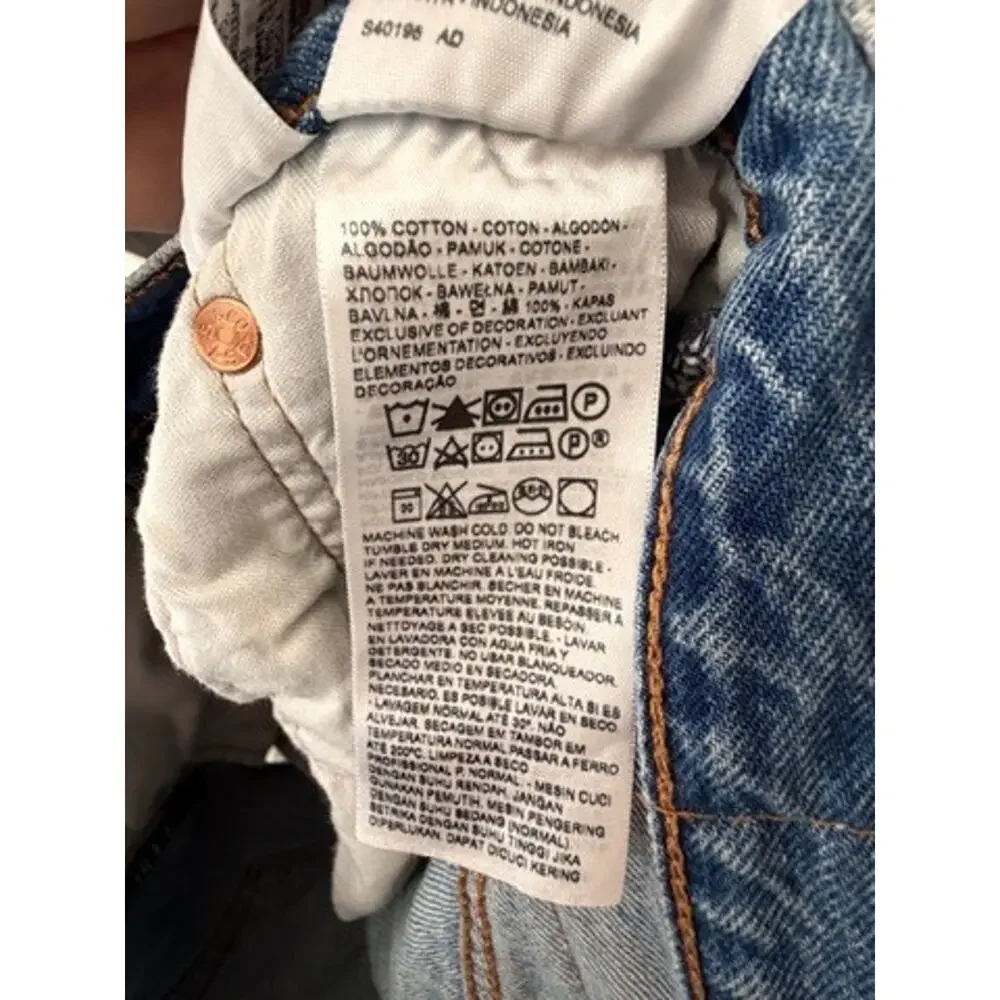 Levi's 501 Mens 30x30 Blue Distressed Ripped Jeans
